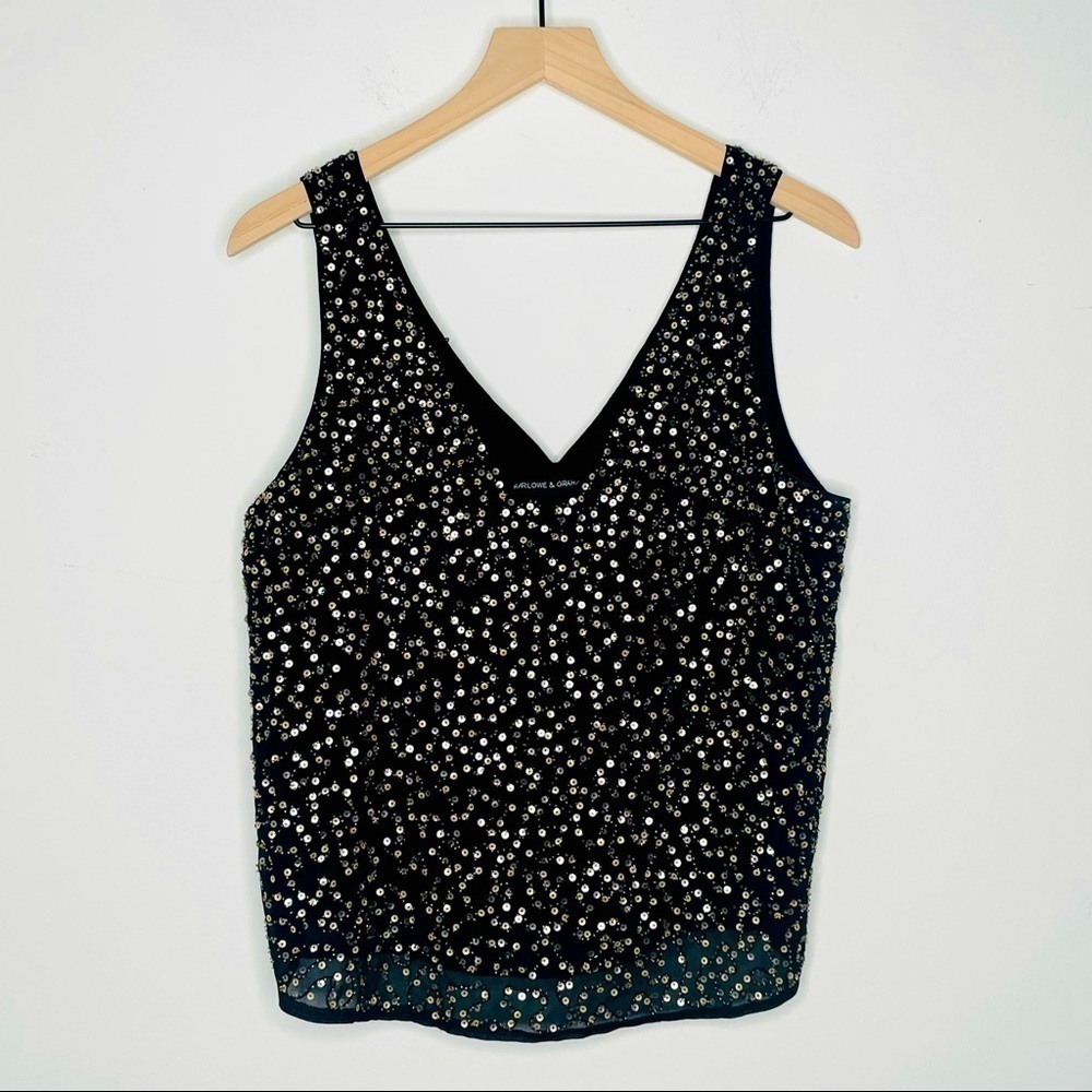 Harlowe & Graham Sequin Tank Top